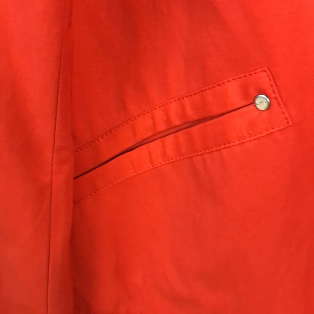 *Lauren -Ralph Lauren red hooded jacket with scarf print lining- pockets - Picture 7 of 13